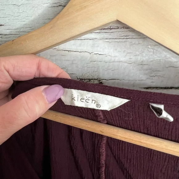 Kleen red purple blouse tank  top size small - Picture 3 of 9